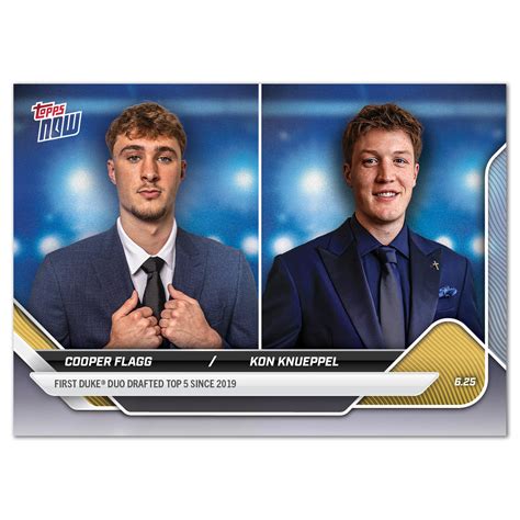 Cooper Flagg, Kon Knueppel 1-of-1 Card with Game-Worn Shoes Revealed by Topps After Epic Duel