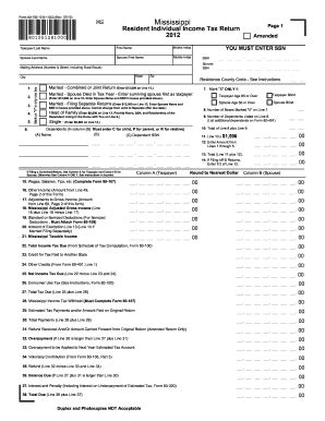 Mississippi Tax Forms And Instructions - Fill and Sign Printable ...