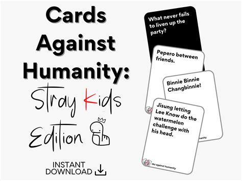 Cartas Contra la Humanidad Edición Stray Kids 450 cartas - Etsy España