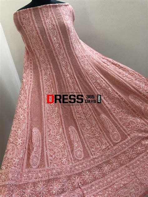 Peach Kamdani Lucknow Chikankari Anarkali Suit – Dress365days