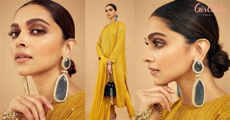 Deepika Padukone Looks Pretty In A Yellow Sabyasachi Suit