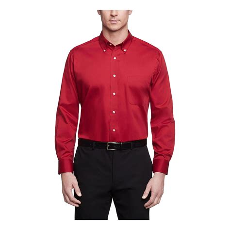 Mens Red Dress Shirt