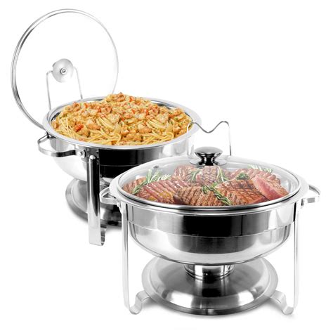 Buy Fulgutonit 2 Packs 4 QT Chafing Dish Buffet Set, Stainless Steel ...