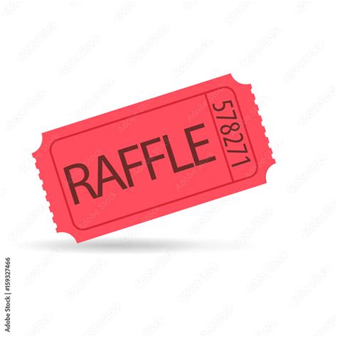 Raffle ticket icon. Clipart image isolated on white background Stock ...