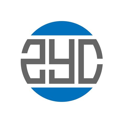 ZYC letter logo design on white background. ZYC creative initials ...