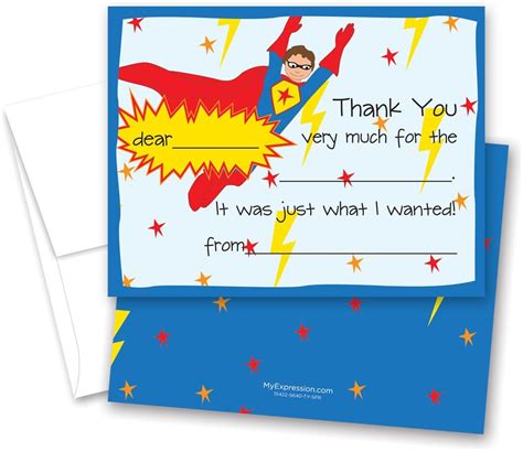 MyExpression.com 20 Super Hero Kids Fill-in Birthday | Ubuy India