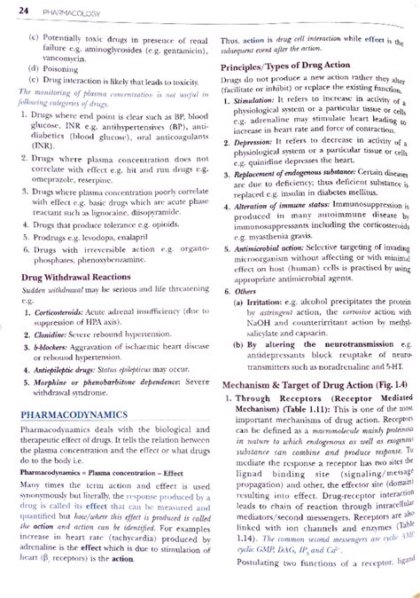 Unit II - notes on pharmacy - 24 PHARMACOLOGY (c) Potentially toxic ...