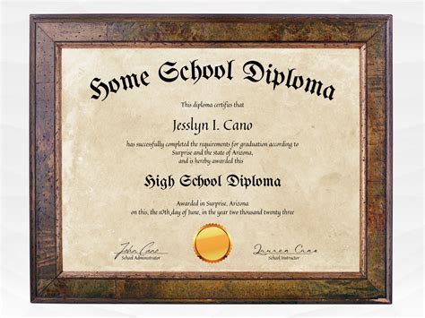 Printable Homeschool Diploma Template | Editable High School Diploma ...
