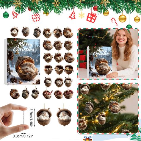 CISIL & Christmas Geode Advent Calendar 2025 - 24Pcs Woodland Animal ...