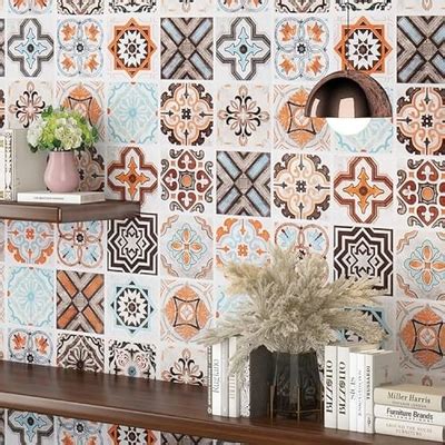 Livelynine 15.8x394 Tile Wallpaper Boho Contact India | Ubuy