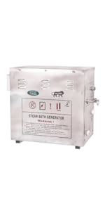 SRE Spa Alpha Series 6kw Steam Generator with Auto Drain Chrome Aroma ...