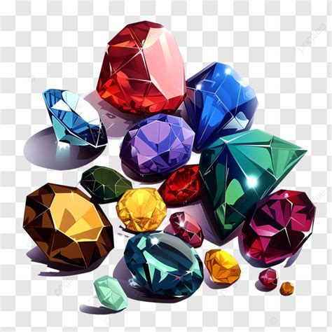 Colorful Gems And Jewels, Gems And Jewels, Colorful Gems Clipart PNG ...