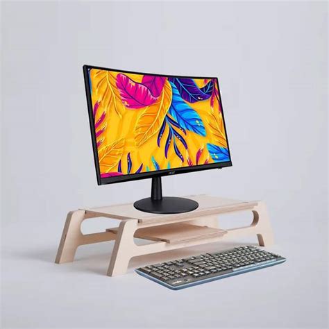 Wooden Monitor Stand | Ergonomic & Stylish Desk Stand