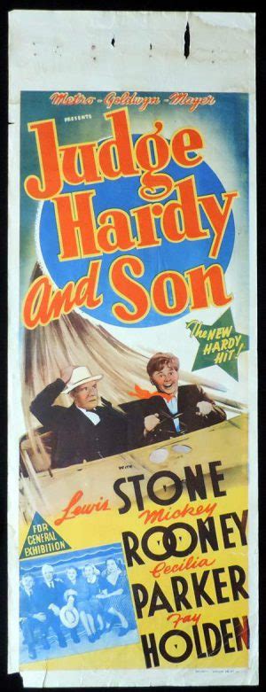 JUDGE HARDY AND SON Long Daybill Movie poster MICKEY ROONEY Lewis Stone ...