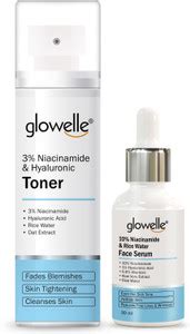 glowelle 0.3% Rice water toner and Rice water face serum for Skin ...
