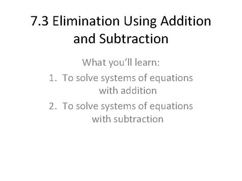 Image result for Elimination Using Addition and Subtraction Two Negatives