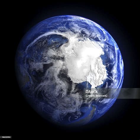 Earth From Space Showing Antarctica Stock Photo - Download Image Now ...