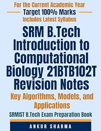Amazon.in: Buy SRM B.Tech Introduction to Computational Biology ...