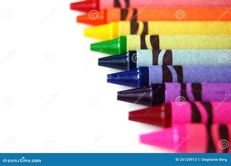 Rainbow Crayons stock image. Image of sketch, white, colored - 26120913