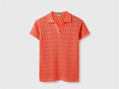 Johny Collar Crochet Knit Polo T-Shirt – United Colors of Benetton Store