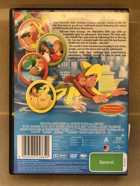 Curious George (DVD 2006) Region 4 Adventure,Animation,Comedy, Will ...