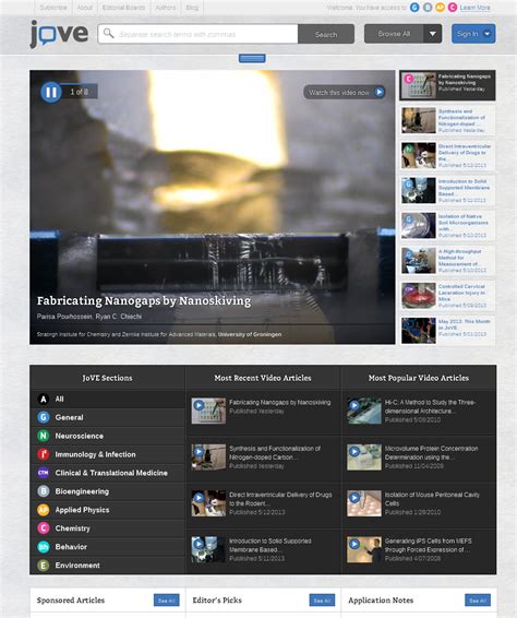 Das Scientific Video Journal JoVE - Journal of Visualized Experiments ...