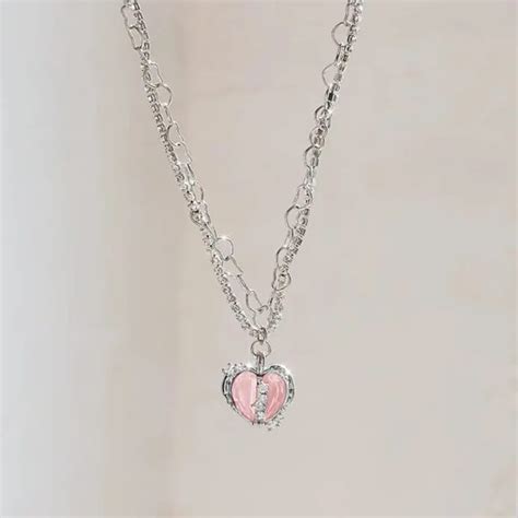 Baby Pink Stone Pendant Necklace