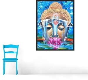 Impression Wall 32 cm Lord Buddha Design Poster Self Adhesive Sticker ...