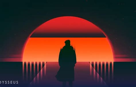 Wallpaper Sunset, The sun, Music, People, Star, Silhouette, Neon ...