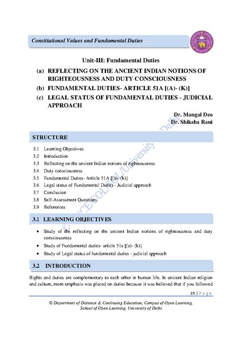 Constitutional Values and Fundamental Duties: A Study of Article 51A ...