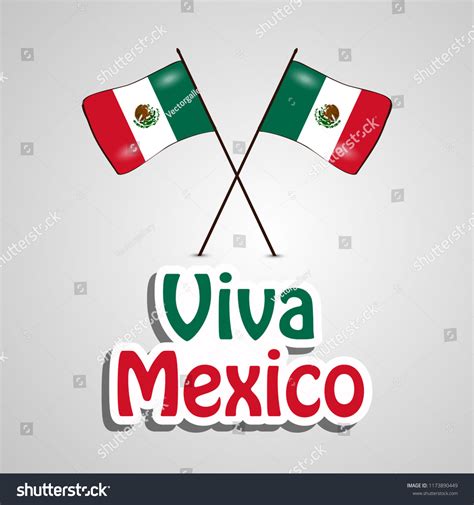 Illustration Mexico Independence Day Known Viva: เวกเตอร์สต็อก (ปลอดค่า ...
