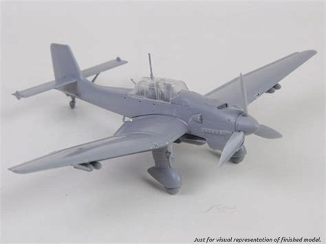 German dive bomber JU-87B2 'Stuka' 1:72 Zvezda plastic model kit ...