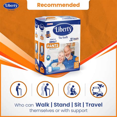 Buy LIBERTY PREMIUM ADULT DIAPER PANTS LARGE (L) 60 COUNT WAIST SIZE 30 ...