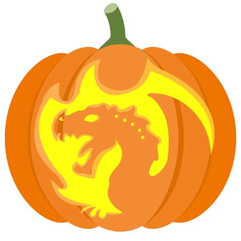 Pumpkin Stencil Printable Dragon