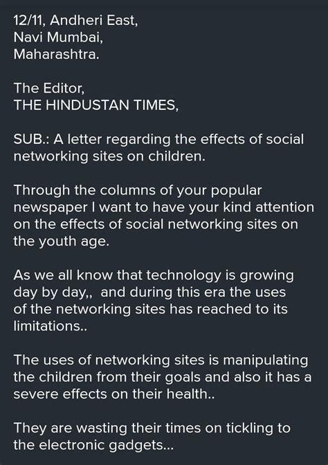 write a letter to editor of national newspaper highlighting how the ...