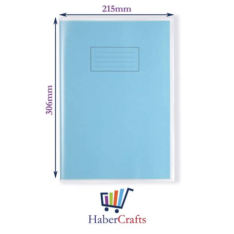 A4 Book Cover Plastic Exercise Book Covers Clear School Notebook ...
