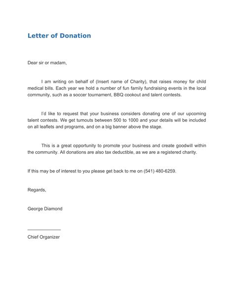 Free Printable Donation Request Letter [Word, Excel, PDF] Nonprofit ...