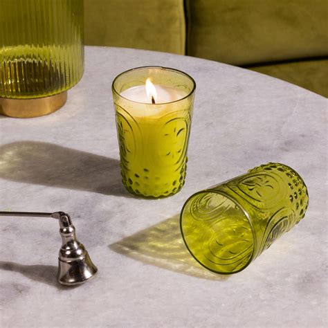 Festive Sunshine : Green Soy Wax Glass Candle – ARTSTORY