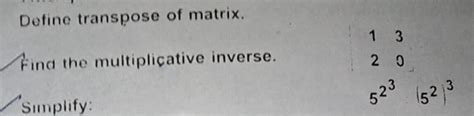 Image result for Matrix Inverse and Transpose Properties