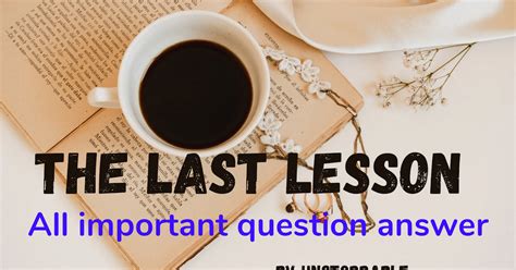 Image result for Last Lesson Questions