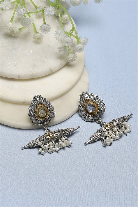 Buy Oxid Gold Brass Drop & Danglers Online at Biba India