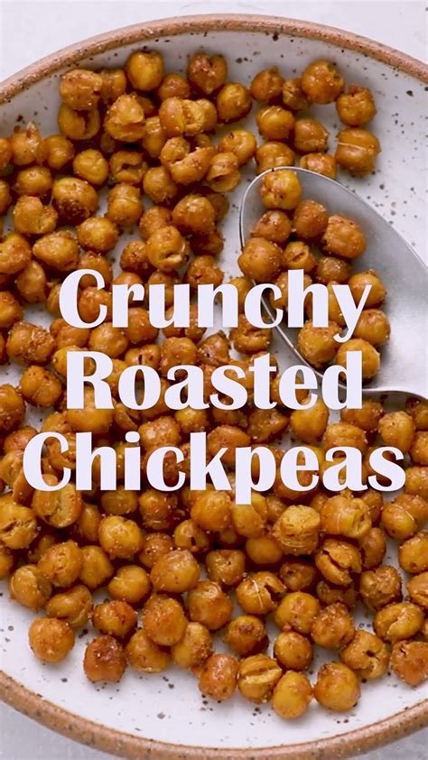 Crispy Roasted Chickpeas | Vegetarian recipes, Healthy snacks, Vegan ...