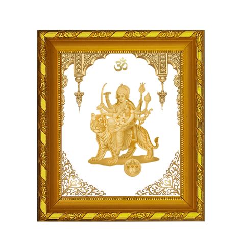 Diviniti 24K Gold Plated Durga Mata Photo Frame for Home Decor, Table ...