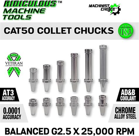 Buy ER 20 CAT50 COLLET CHUCK X 6 G2.5 X 25,000 RPM (0.0001 T.I.R ...