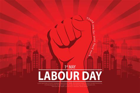 International Labour Day Vector Poster. Happy Labour Day. 1st May with ...