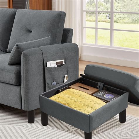 Jarenie Convertible Sectional Sofa, 77 Small L Shaped 3 India | Ubuy