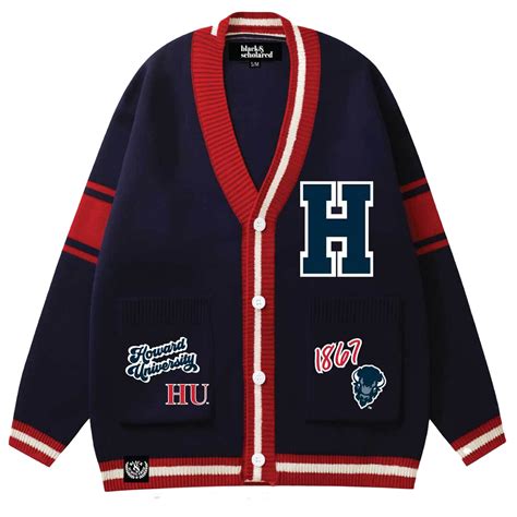 Howard University™ School Spirit Cardigan (Navy) - Black & Scholared
