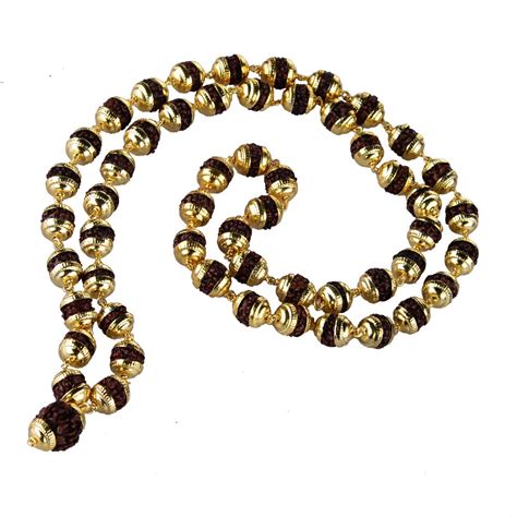 Gehnashop Black Panch Mukhi Rudraksha Oiled Mala 54+1 Beads with Big ...