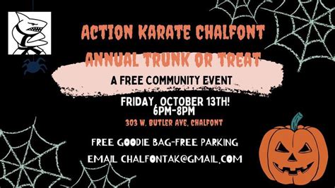 Trunk or Treat for Kids - FREE Community Event, Action Karate Chalfont ...
