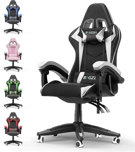 Bigzzia Gaming Chair Office Chair Reclining High Back Leather ...